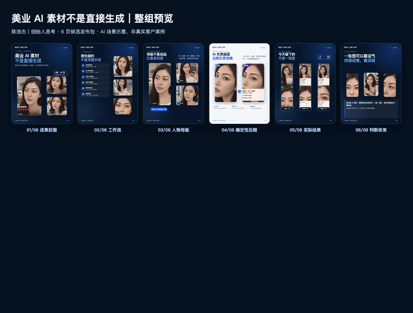 美业 AI 素材工作流内容样本总览